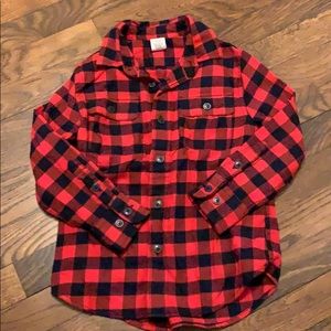 Boys CrewCuts Size 4-5 Buffalo Plaid Flannel Shirt
